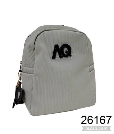 Imagen de MOCHILA 30X26CM NEGRA/GRIS CON LLAVERO 4.26